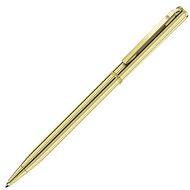 Ручка шарик/автомат "Slim Gold" 0,7 мм, метал., глянц., золотистый, стерж. синий