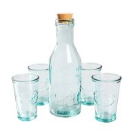 Набор посуды 1 бутылка+4 стакана "XB2042.01 Juegos Milk Present" подарочн. упак., прозрачный