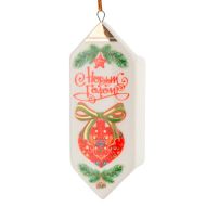 Украшение новогоднее "Конфета красная" 2*9*3,5 см, фарфор., мультиколор/красный