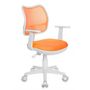 Кресло для детей Бюрократ CH-W797/OR/TW-96-1 спинка сетка оранжевый, сиденье оранжевый TW-96-1 (пластик белый)
