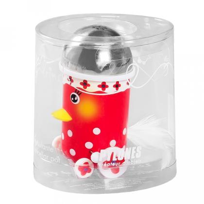 Солонка "Rolling Birds" метал./пласт., подарочн. упак., красный