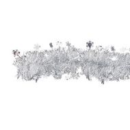 Гирлянда-мишура d10 см*6 м, со снежинками, серебристый