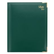 Еженедельник датир. A4 260*210 мм, 160 стр., лин. "Lexicon" тверд. обл. кожзам., зеленый, срез золотистый