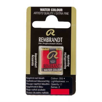 Краски акварельные "Rembrandt" 355 нафтол красно-голубой, кювета