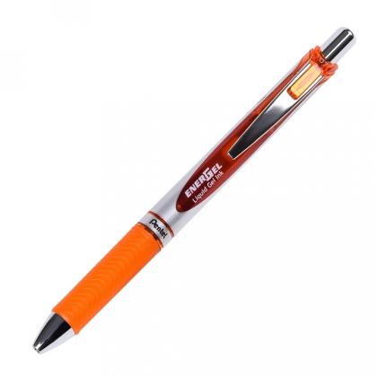 Ручка роллер "Energel BL77" 0,7 мм, пласт., серебрист/зеленый, стерж. зеленый