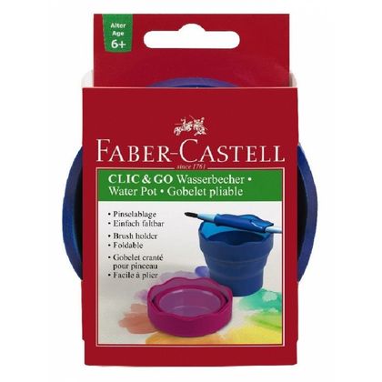 Стакан-непроливайка Clic&CO "Faber-Castell", синий
