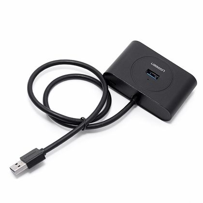 комп. USB HUB UGREEN USB 3.0 Hub 0.5m CR113 (Black) (20290)