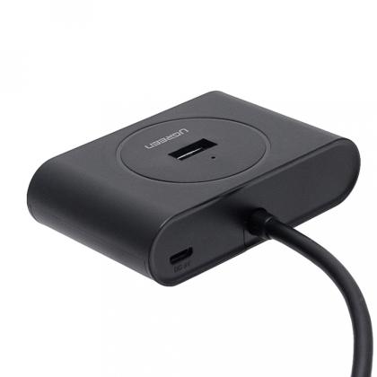 комп. USB HUB UGREEN USB 3.0 Hub 0.5m CR113 (Black) (20290)