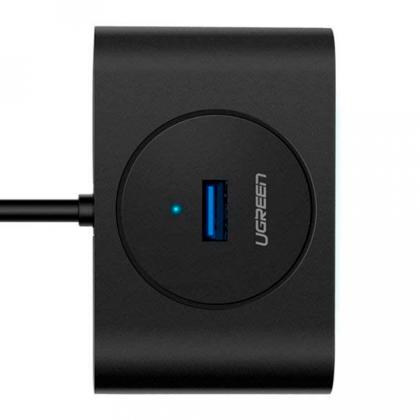 комп. USB HUB UGREEN USB 3.0 Hub 0.5m CR113 (Black) (20290)