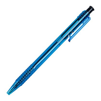 Ручка шарик/автомат "Клик" 0,7 мм, пласт.,ассорти, стерж. синий