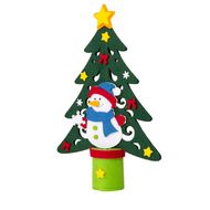 Украшение новогоднее "Ёлка со Снеговиком" 34 см, полиэстер, разноцветный