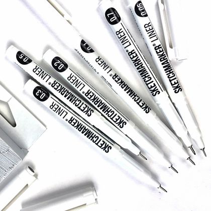 Ручка капиллярная "Sketchmarker" набор 6 шт. (0,05, 0,1, 0,2, 0,3, 0,5, 0,7 мм)