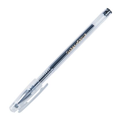 Ручка гелевая "Оскар" 0,7 мм, пласт., прозр., стерж. черный