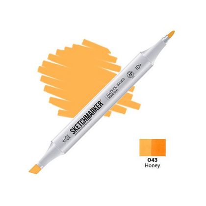 Маркер перм., худ. "Sketchmarker" двусторонний, O43, мед