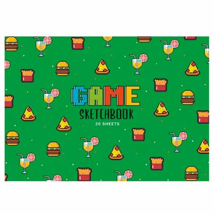 Альбом д/рисования A4 20 л. "Gamers" на склейке, ассорти