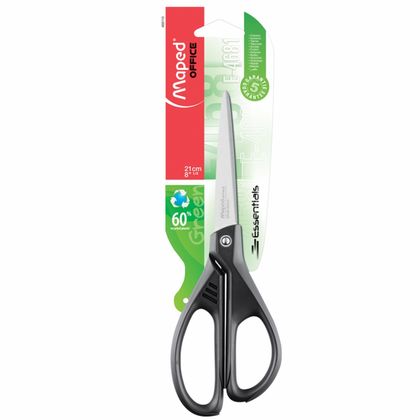 Ножницы 17 см "Essentials Green" черный/серый