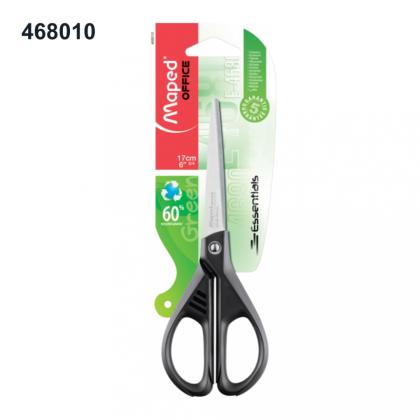 Ножницы 17 см "Essentials Green" черный/серый
