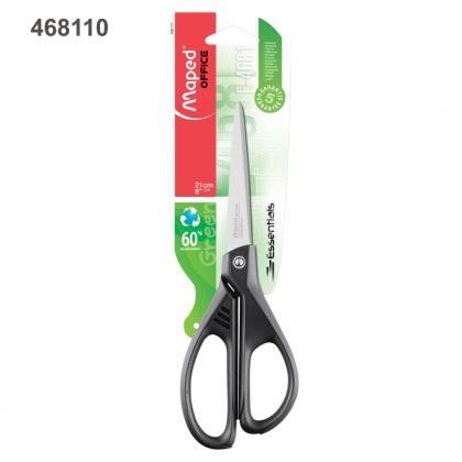Ножницы 17 см "Essentials Green" черный/серый
