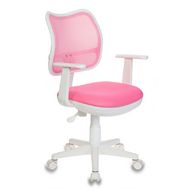 Кресло для детей Бюрократ CH-W797/PK/TW-13A спинка сетка розовый сиденье розовое TW-13A (пластик белый)