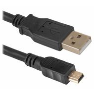 Кабель USB 2.0 AM-BM MINI CABLE (1.8M) позолота Defender