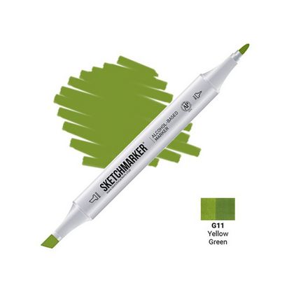 Маркер перм., худ. "Sketchmarker" двусторонний, G11, зелено-желтый