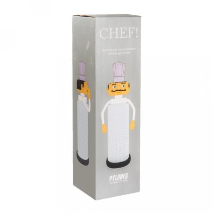 Держатель д/бумажных полотенец "CHEF2" пласт., подарочн. упак., белый