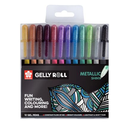 Ручка гелевая "Gelly Roll Metallic" набор 12 шт., ассорти
