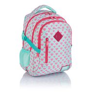 Рюкзак молодежный "Head Pink&Turquoise" полиэстер., уплот. спинка, розовый/бирюзовый