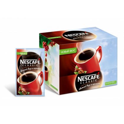 Кофе "Nescafe" натур. растворим. гранулир., 2 гр.*30 пак., Classic