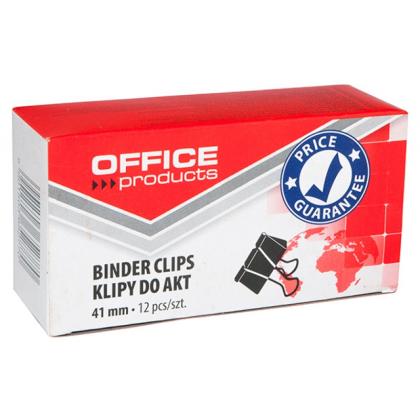 Зажим д/бумаг 41 мм "OF" 12 шт., черный