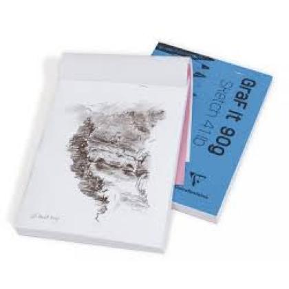 Скетчбук "Graf It" A6, 90г/м2, 80л., скоба, голубой