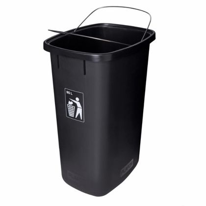 Урна д/раздельного сбора мусора 28л "Plafor Sort bin" полипропилен., черный/голубой