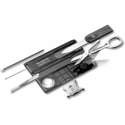 Мультиинструмент "SwissCard Lite 0.7322.T2" пласт./метал., 13 функц., подарочн. упак., синий полупрозрачный