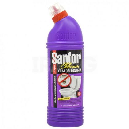 Средство чистящее д/сантехники "Sanfor Chlorum Ультра белый" 750 г