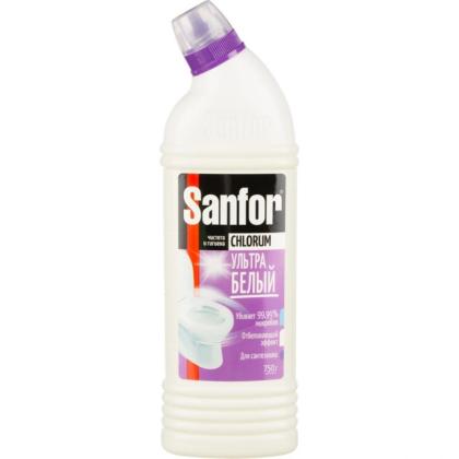 Средство чистящее д/сантехники "Sanfor Chlorum Ультра белый" 750 г