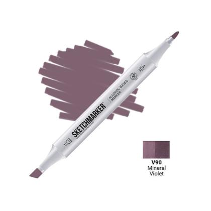 Маркер перм., худ. "Sketchmarker" двусторонний, V90, фиолетовый минерал