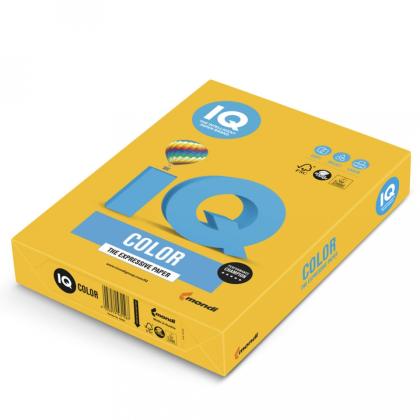 Бумага цветная A4, 80г/м, 500 л. "IQ Color" желтый неон