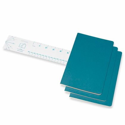 Блокнот А5 130*210 мм, 40 л., лин. "Cahier Journal Large" интегральн. обл. карт., 3 шт., розовый неон