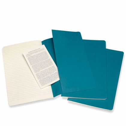 Блокнот А5 130*210 мм, 40 л., лин. "Cahier Journal Large" интегральн. обл. карт., 3 шт., розовый неон
