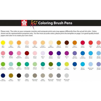 Маркер акварельный "Koi Color Brush" - умбра натуральная