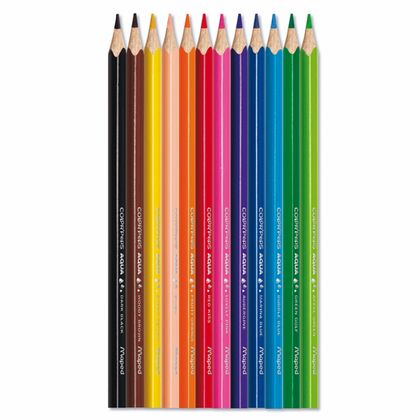 Цв. карандаши акв. 12 шт. "Color Peps" +кисточка