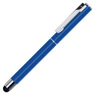 Ручка роллер "Straight Si R Touch" 0,7 мм, метал., со стилусом, синий/серебристый, стерж. синий