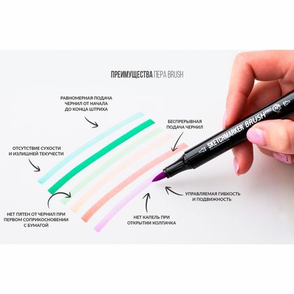 Маркер перм., худ. "Sketchmarker Brush" двусторонний, BR40, вандайк коричный