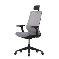 Кресло д/руководителя Nature II, каркас черный,подголовник,ткань серый, 3D подлокотники,слайдер