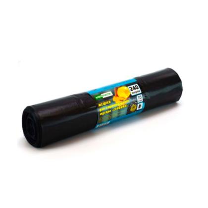 Мешки для мусора 240л 10шт/рулон ПВД Mirpack Стройка 70мкм 93*130см цв.черный