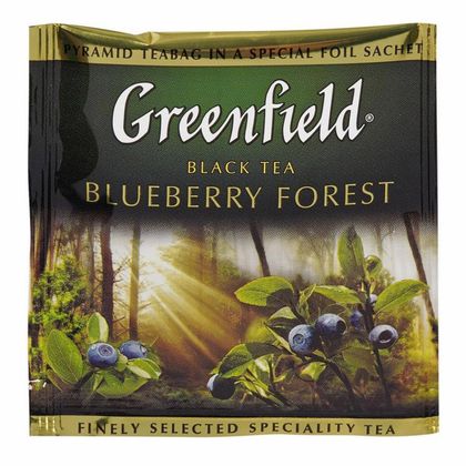 Чай "Greenfield" 20 пак*1,8 гр., черный, пирамидка, со вкусом черники,Blueberry Forest