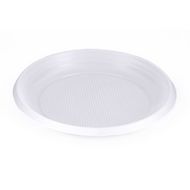 Пластиковая тарелка десертная одноразовая 16,5 см, 100 шт./упак., эконом, белый