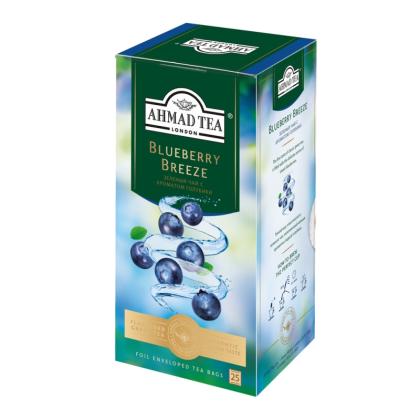 Чай "Ahmad Tea" 25 пак*1,8 гр., зеленый, с голубикой, Blueberry Breeze
