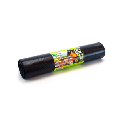 Мешки для мусора 120л 10шт/рулон ПВД Mirpack Стройка 70мкм 70*110см цв.черный