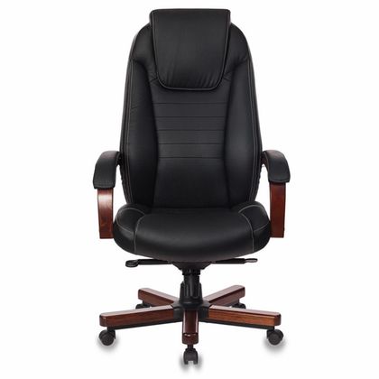 Кресло д/руководителя Бюрократ T-9923WALNUT светло-коричневый Leather Eichel кожа крестовина металл/дерево